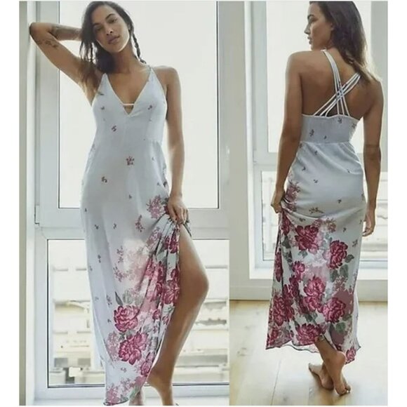 Free People Dresses & Skirts - Free People Maxi Dress Get to You Floral Maxi Sleeveless Strappy Boho NWT Medium